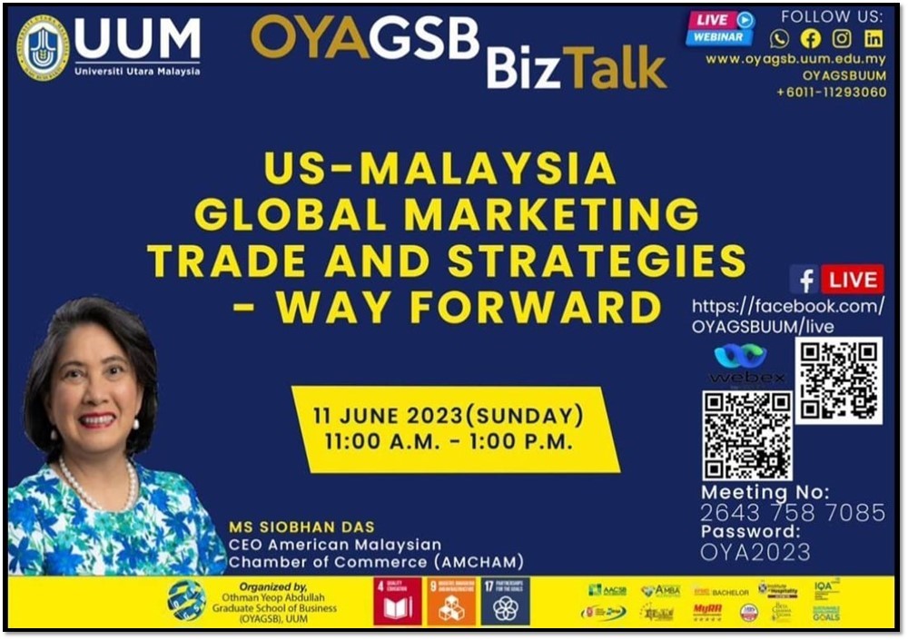 OYAGSB BIZTALK ENLIGHTENS ON US MALAYSIA GLOBAL MARKETING TRADE AND STRATEGIES